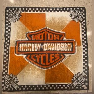 Harley-Davidson Orange and Tan Bandana